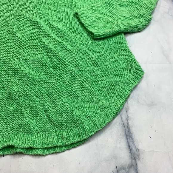 Zara Knit Bright Green Open Knit ScoopNeck Sweater - Picture 8 of 8